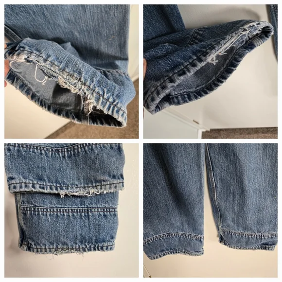 Carhartt Blue Denim Jeans Men's 32 with Paint Splatter - Picture 10 of 11